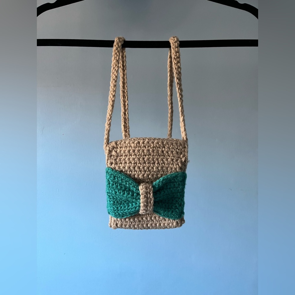 Handmade crochet mini crossbody